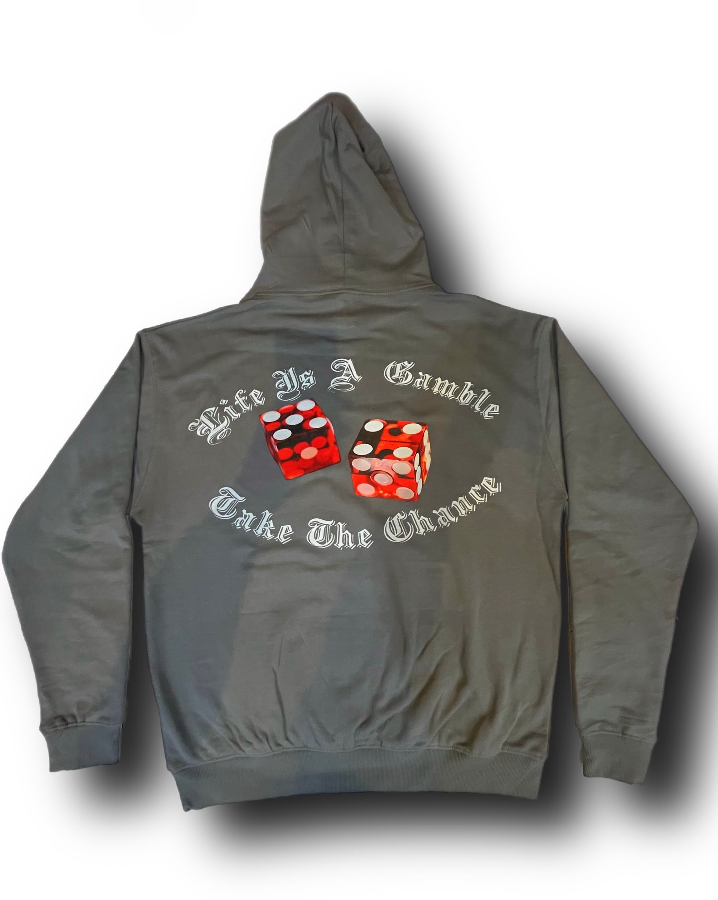 LIFE IS A GAMBLE GREY HOODIE