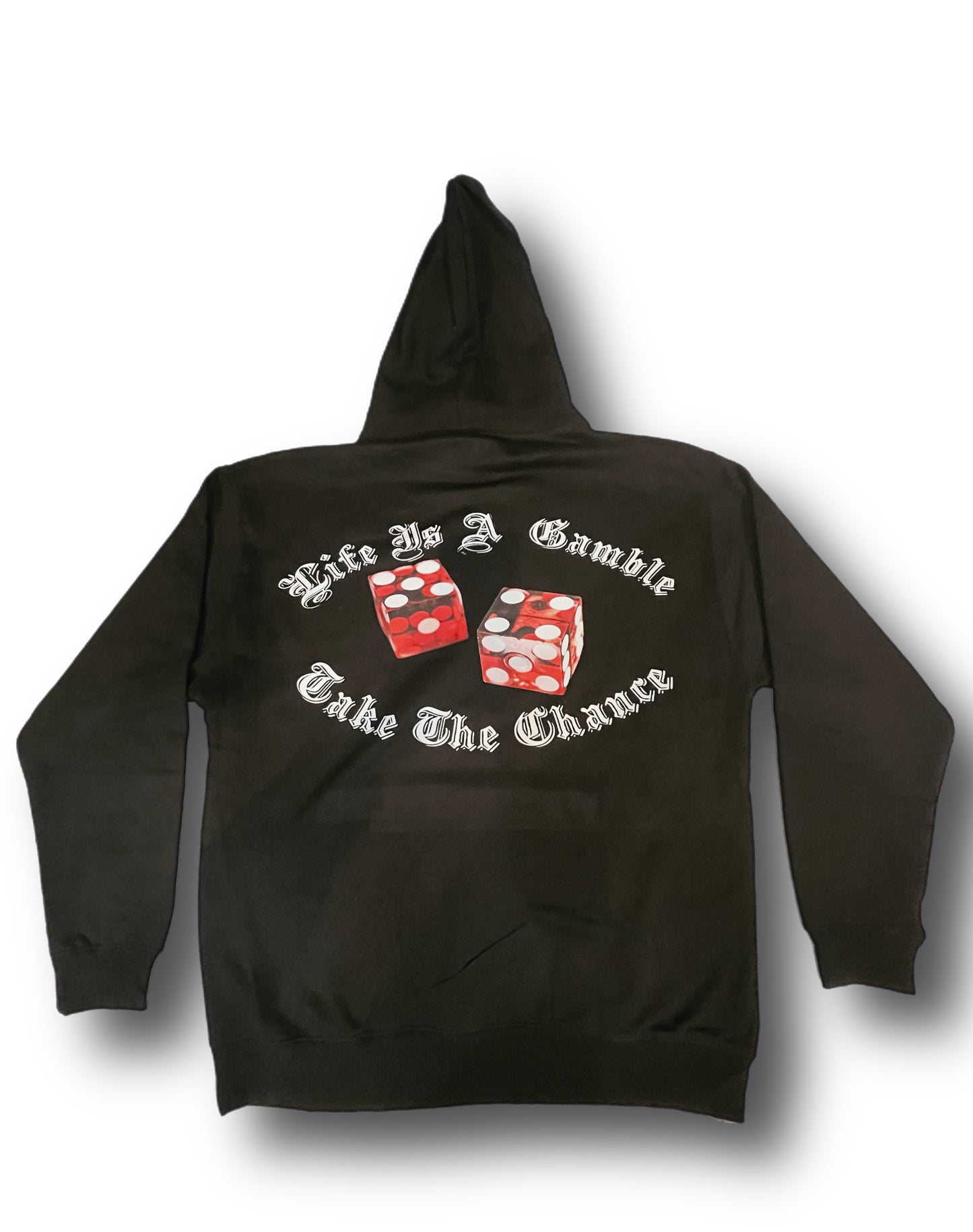 LIFE IS A GAMBLE BLACK HOODIE